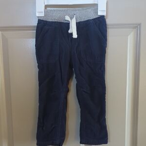 Kids 2T Navy Blue Corduroy Skinny Fit Pants